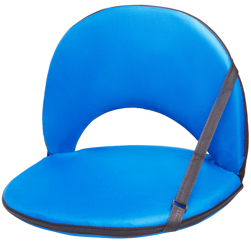 Travel Folding Cushioned Seat 5 Adjustable Positions Blue Or Gray - Image 4