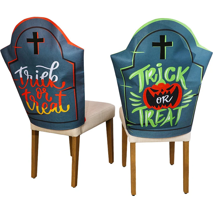 Trick-or-Treat Halloween Dining Chair Covers Set of 2 - Image 4