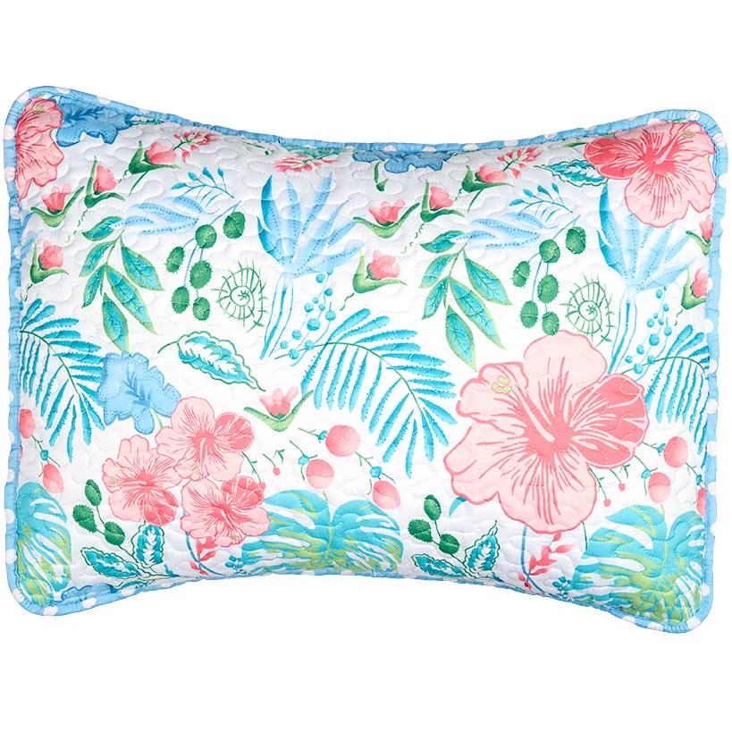 Tropical Garden Full/Queen or King Quilt, Sham, Decorative Pillow - Image 5