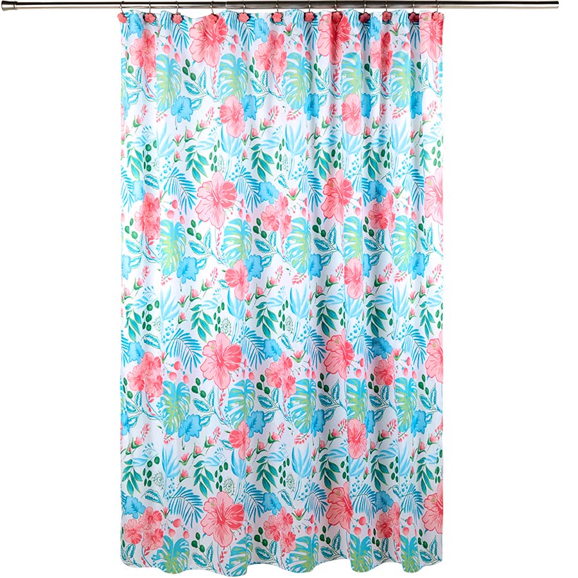 Tropical Garden Shower Curtain, Bath Rug, Hand Towels, Valance, or Hooks - Image 4