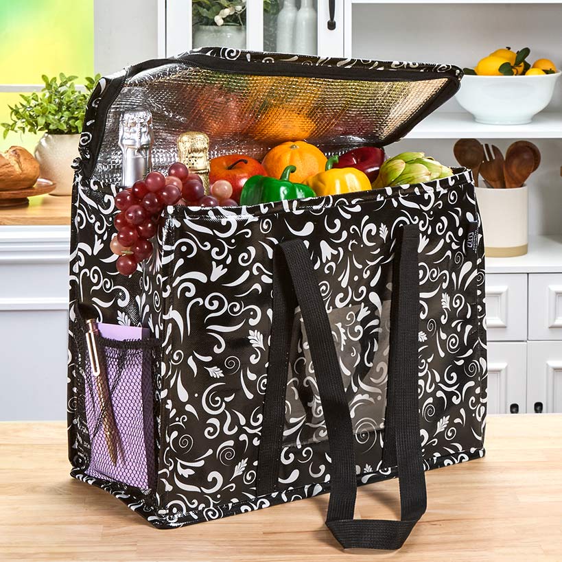Two Lumps of Sugar Insulated Shopping Bag Foldable Reusable Cooler Tote - Image 2
