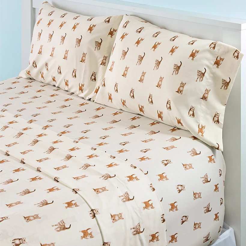 Ultra-Soft Microfiber Sheet Set Cats and Dogs - Image 5