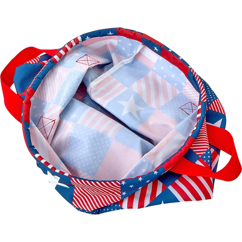 United States of Plaid American Flag Laundry Hamper - Image 3