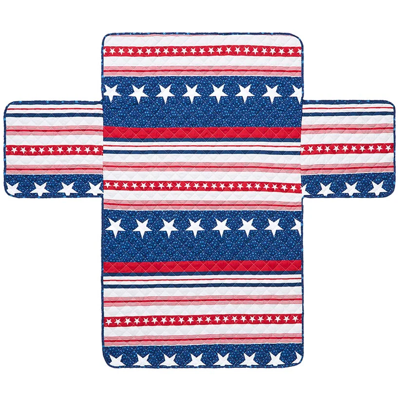 USA Stripe Quilted Furniture Cover Chair Sofa Loveseat - Image 3