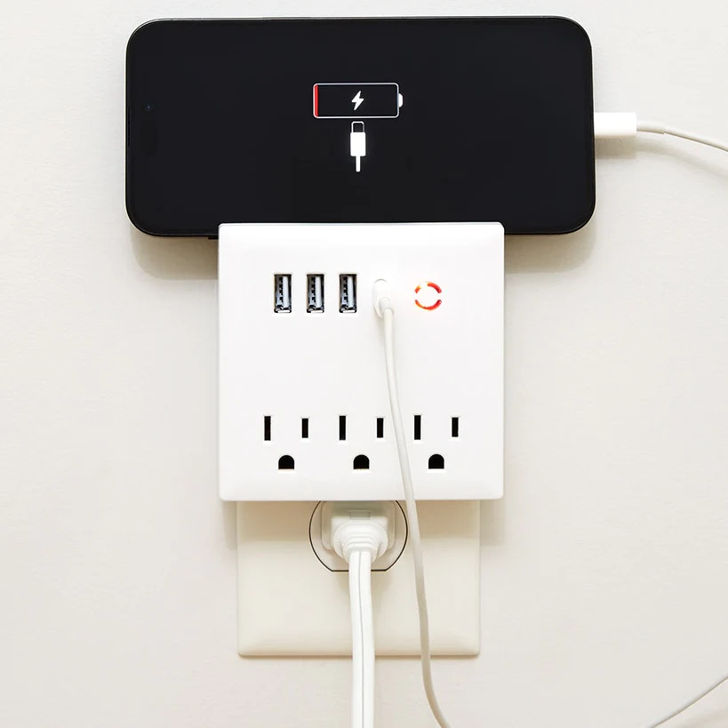 USB And Outlet Adapter With Phone Holder - Ultimate Charging Hub - Image 2