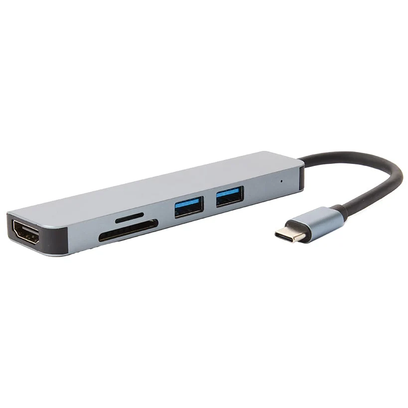 USB-C Hub 5-In-1 Compact Durable Design With HDMI TF/SD Card Readers - Image 2