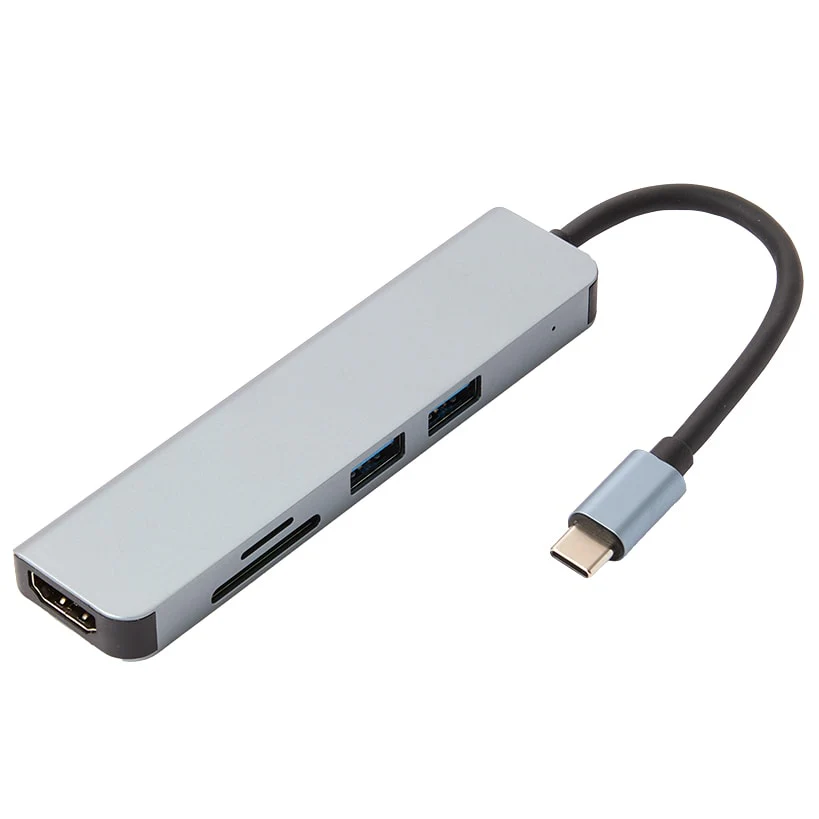 USB-C Hub 5-In-1 Compact Durable Design With HDMI TF/SD Card Readers - Image 3