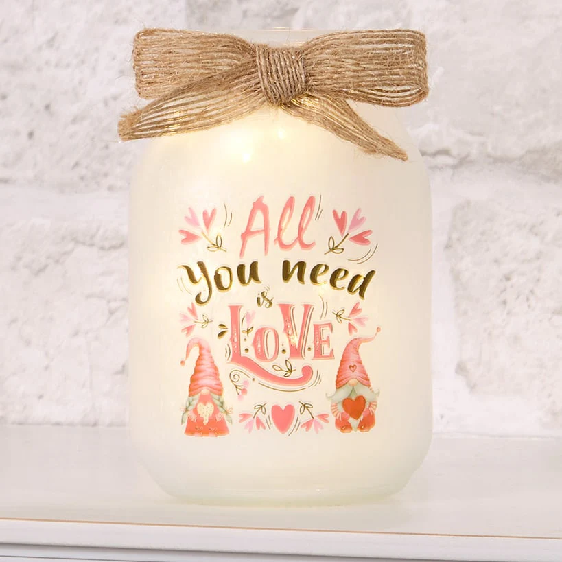St Patrick's or Valentine's Fairy Light Mason Jar Décor - Image 4