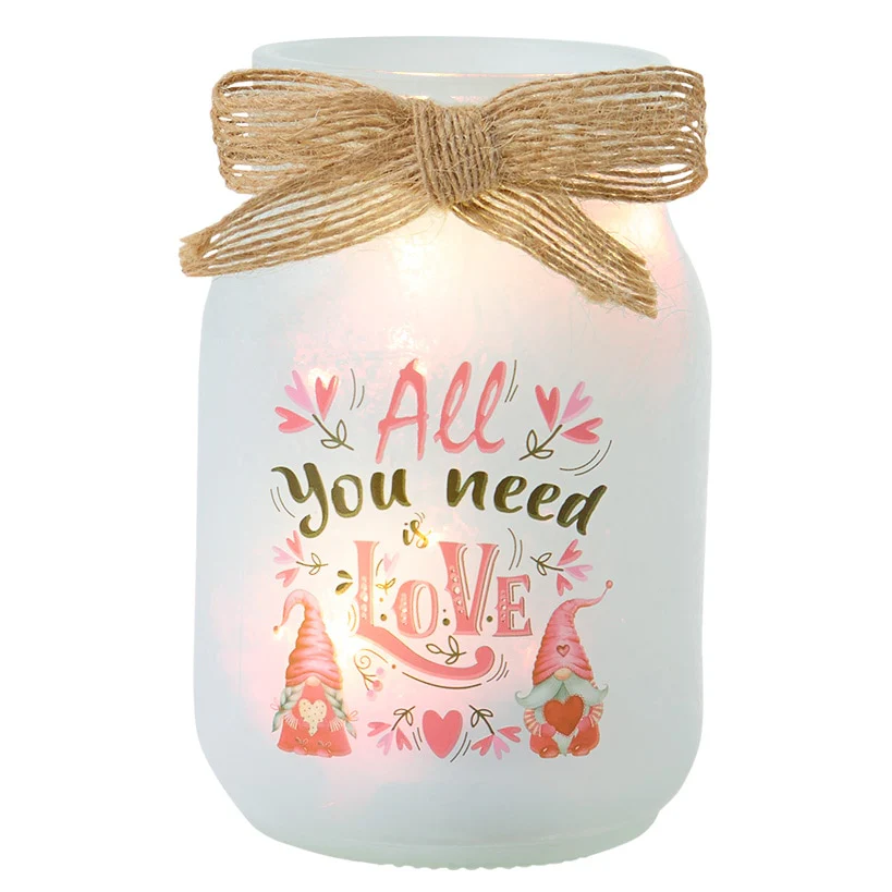 St Patrick's or Valentine's Fairy Light Mason Jar Décor - Image 5