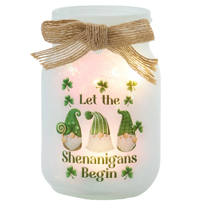St Patrick's or Valentine's Fairy Light Mason Jar Décor - Image 8