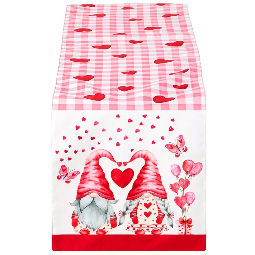 Valentine's Day Gnome Table Runner or Set of 4 Placemats - Image 4