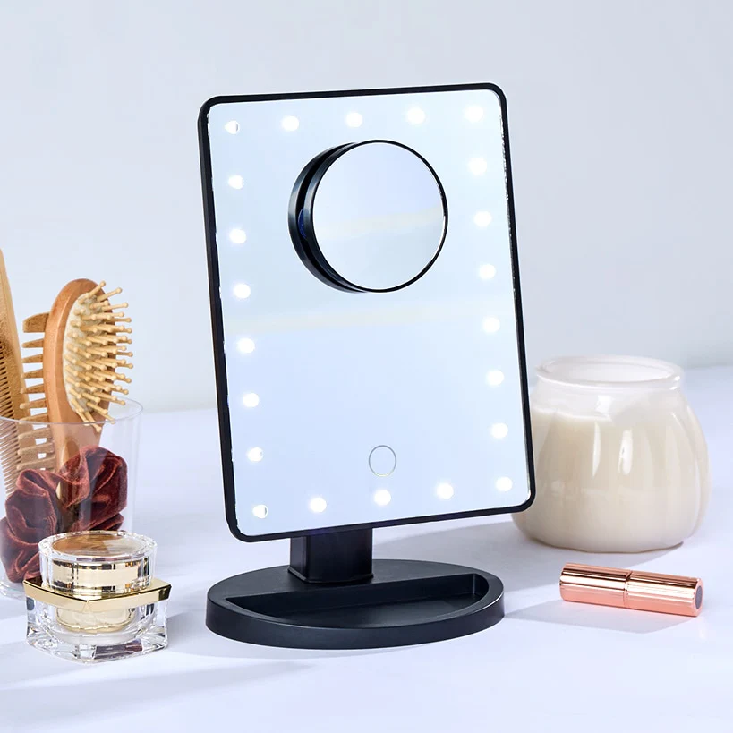 Vanity Mirror Make Up Mirror with Light Portable Touch Screen
