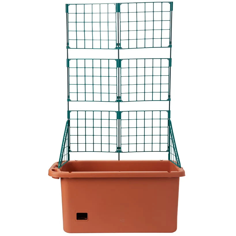 Vegetable Planter With Wheels And Trellis - 58 Inch Self Watering - Image 5