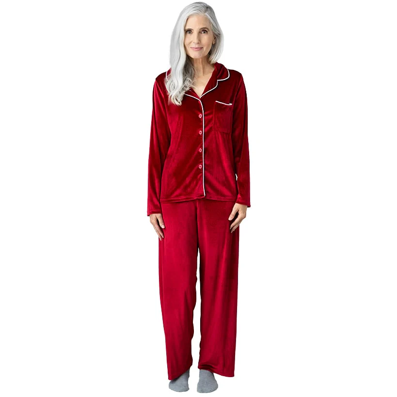 Velour Women's Pajama 2-Pc Set - Image 9