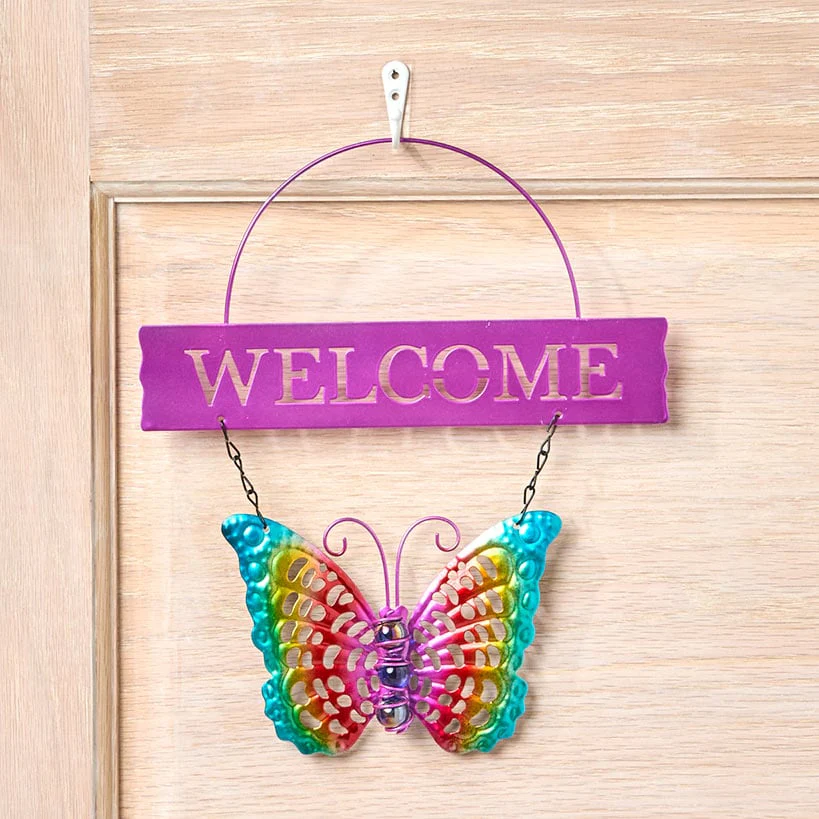 Vibrant Spring Welcome Sign Metal Wall Decor - Image 2