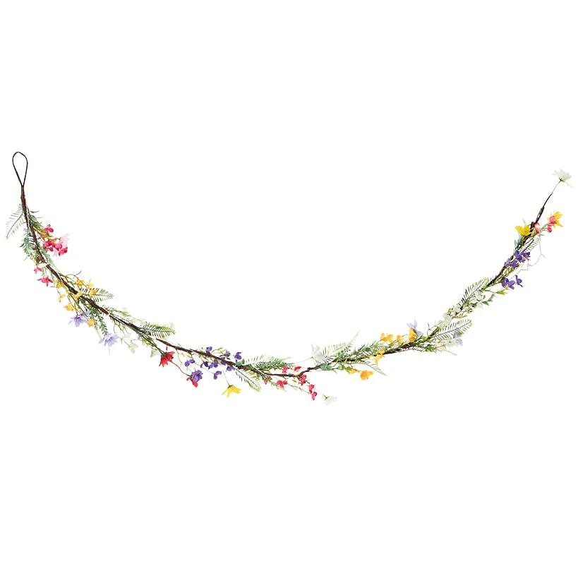 Vibrant Wildflower Garland or LED Candle Ring - Image 3