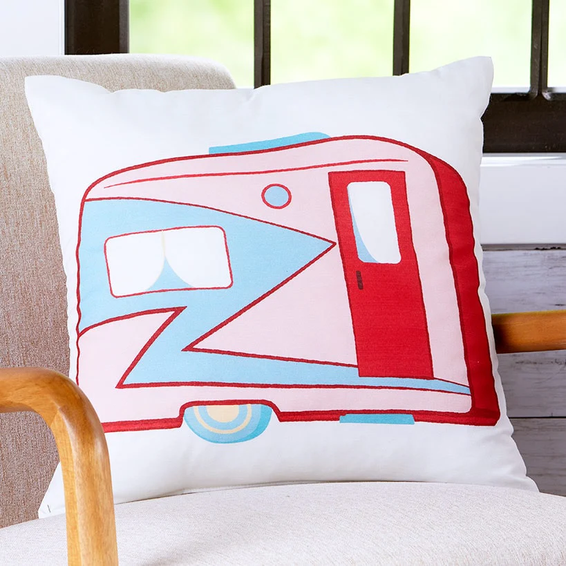Vintage Camper Reversible Quilt, Sham, or Accent Pillow - Image 7