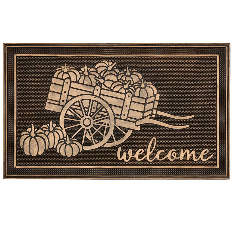Welcome Garden Wagon Rubber Doormat or Set of 2 Rubber Stair Treads - Image 4