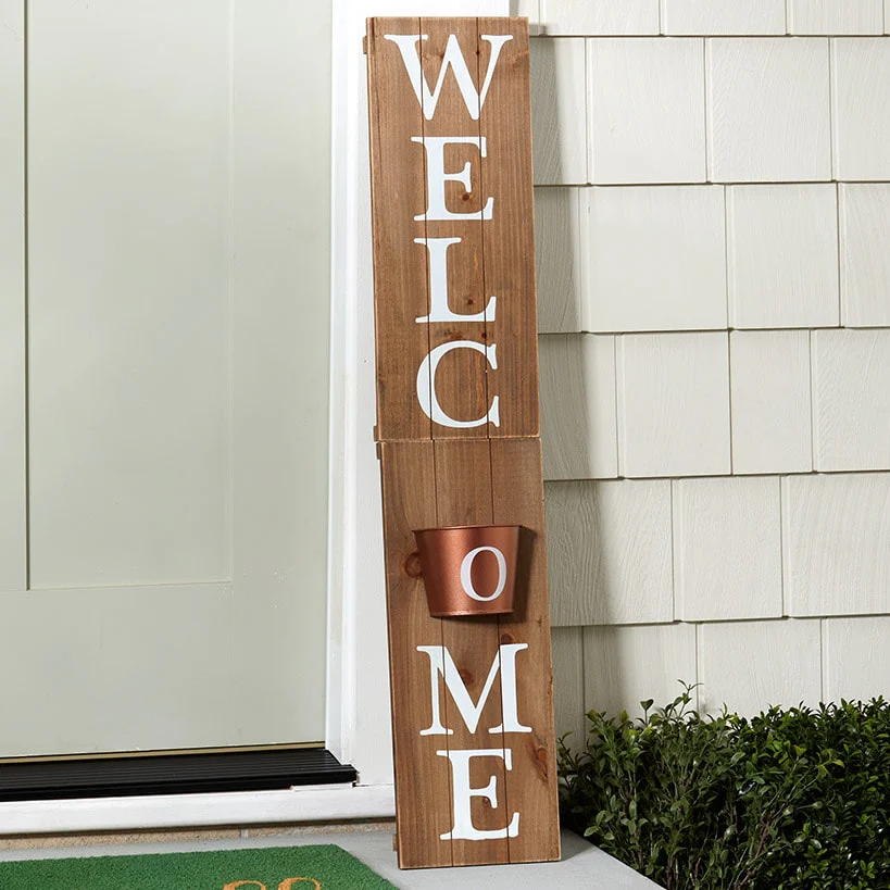 Welcome Sign with Planter - Image 3