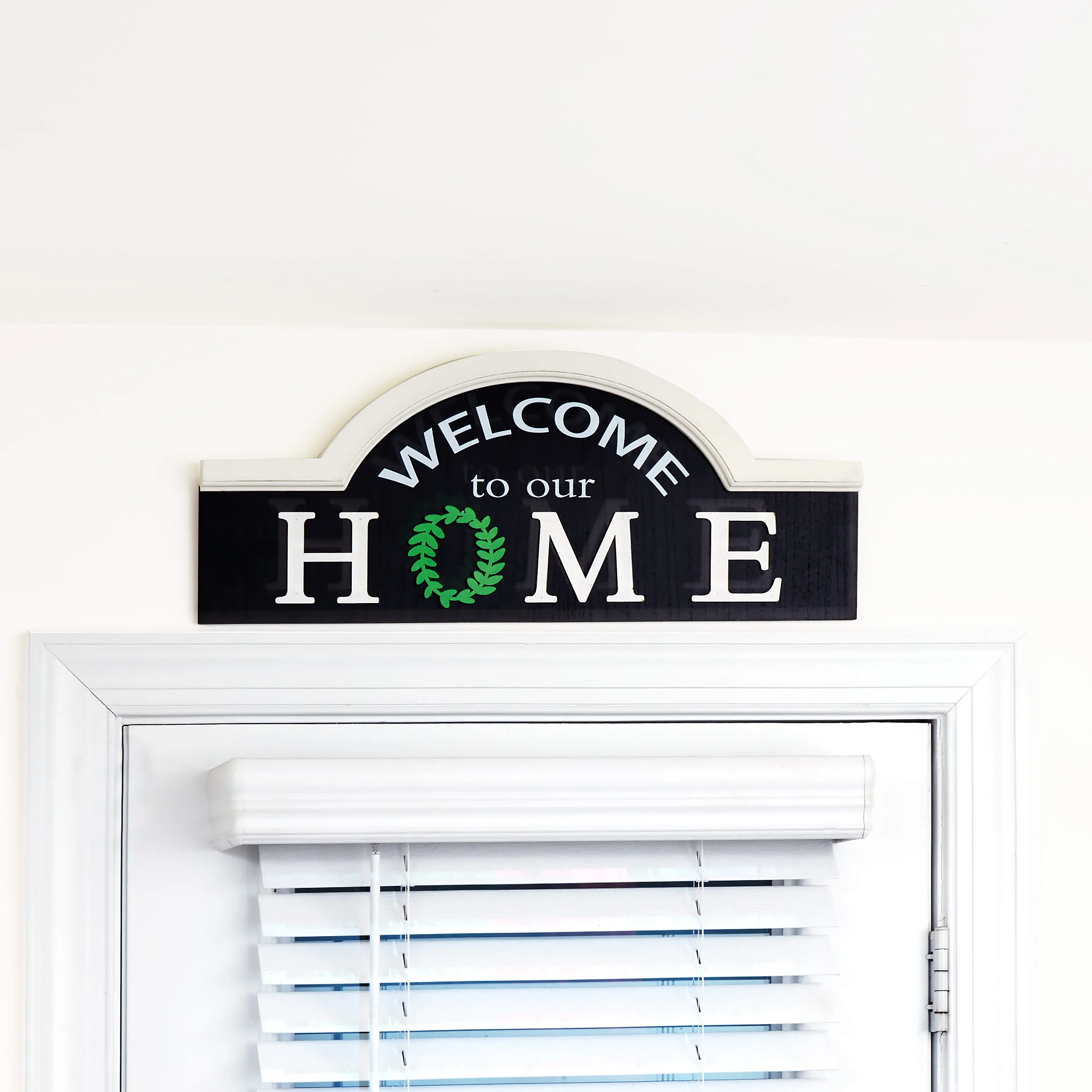 Welcome To Our Home Black Doorway Sign - Image 2