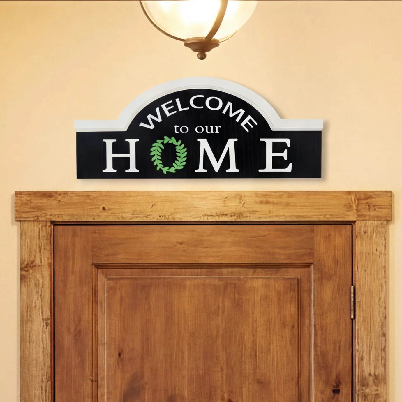 Welcome To Our Home Black Doorway Sign - Image 3