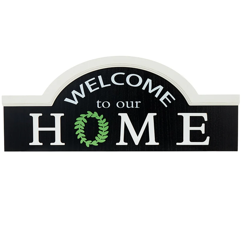 Welcome To Our Home Black Doorway Sign - Image 4