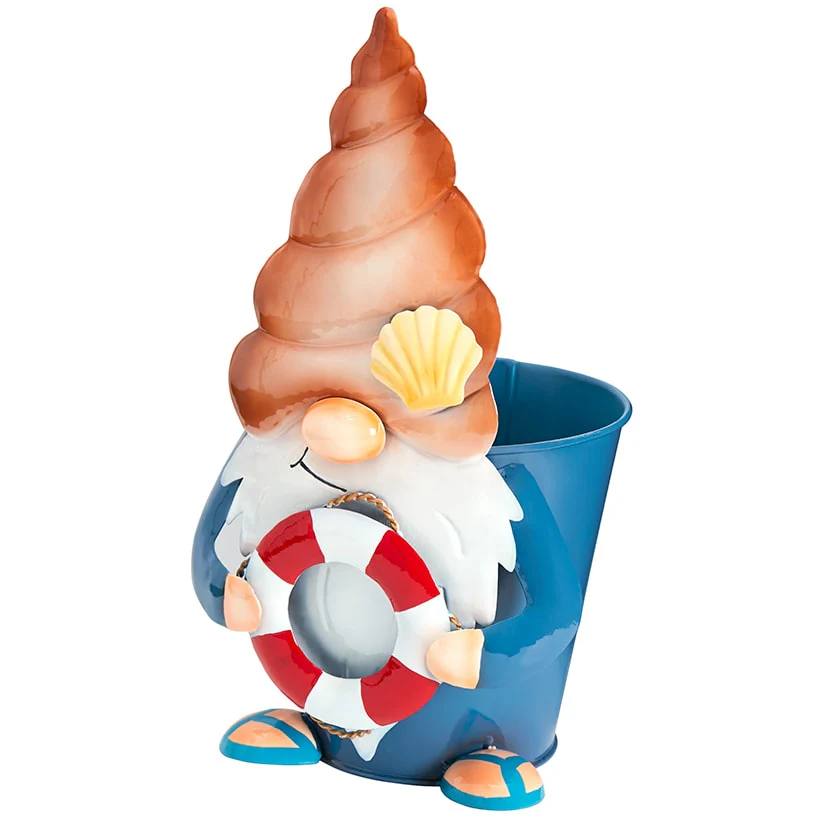 Whimsical Ocean Gnome Planter – Cute Accent for Plants and Decor - Image 3