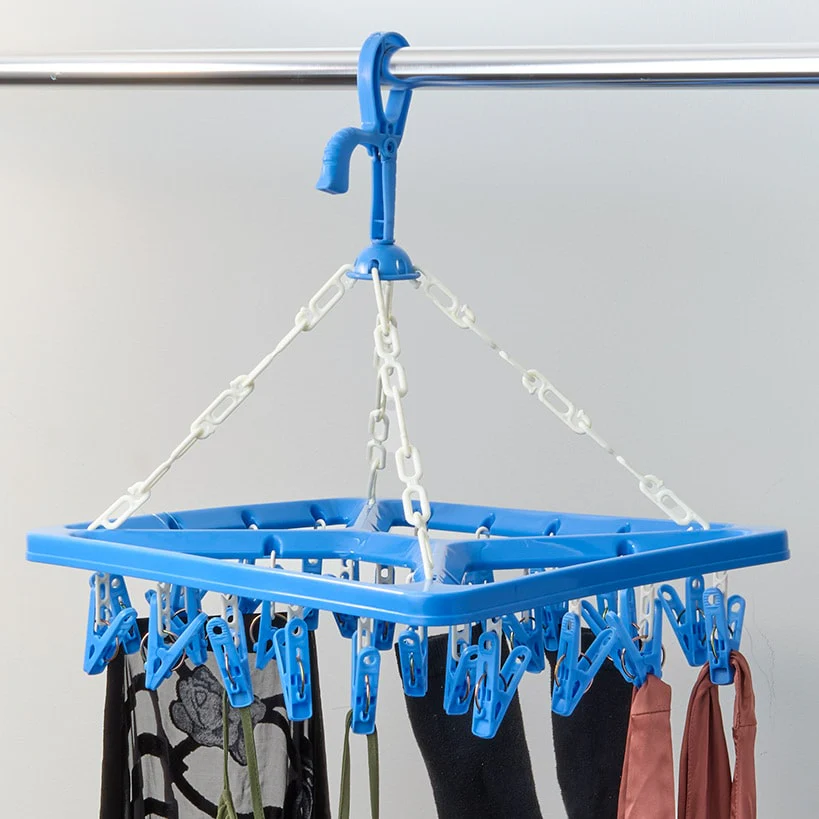 Whitmor Clip and Drip Laundry Drying Rack Hanger - with 26 Clips
