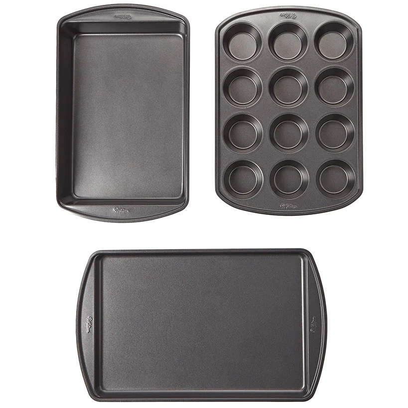 Wilton Bakeware Gift Set - Baking Sheet, Muffin Pan, and Oblong Pan - Image 2