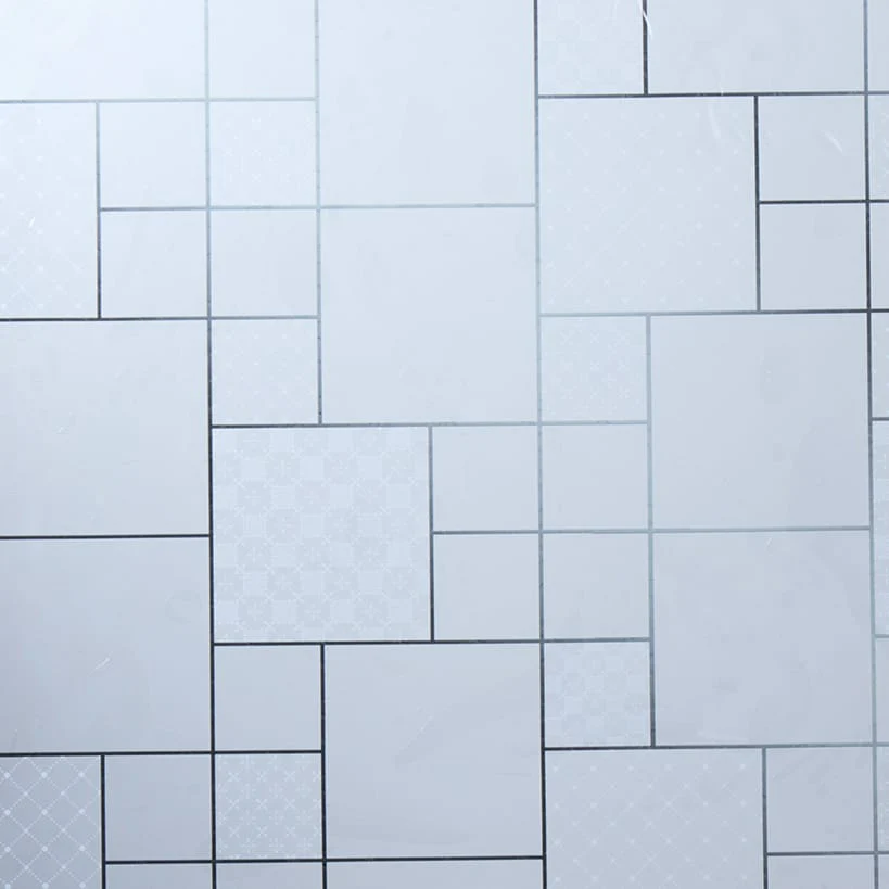 Window Film PVC Embossed In Geometric Ivy Or Square Design - Image 4