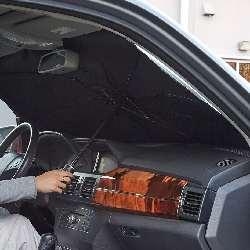 Windshield Umbrella Buddy-Sun Shield with Reflective Surface