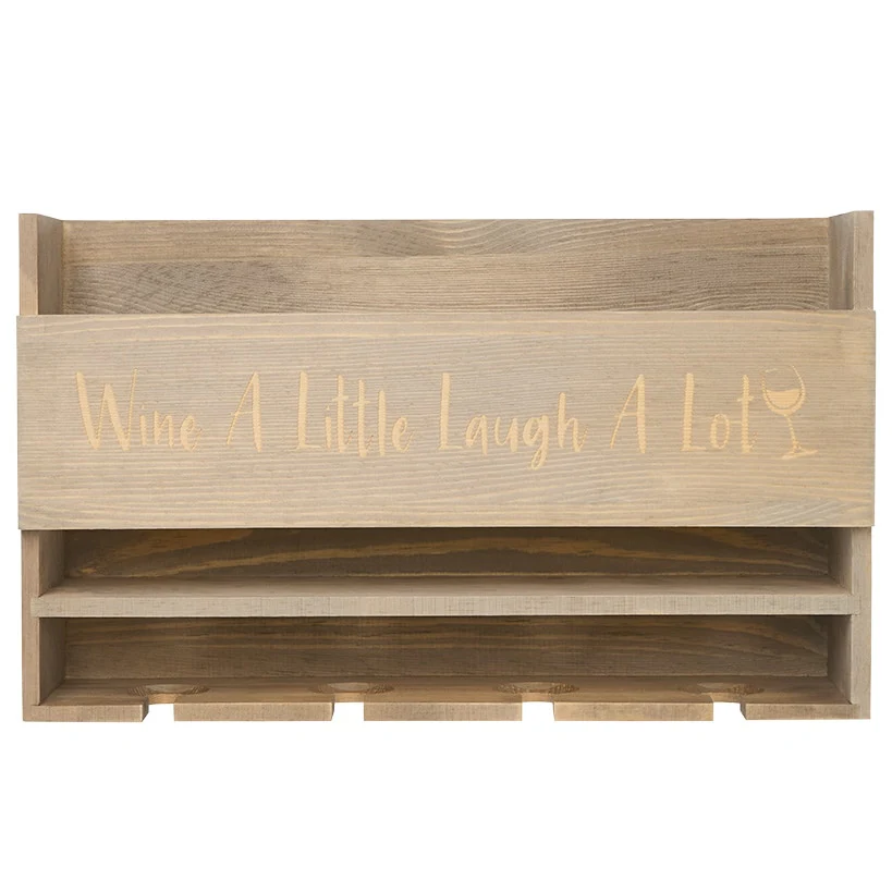 Wine Rack with Wine Glass Storage, Wall-Mounted - Image 2