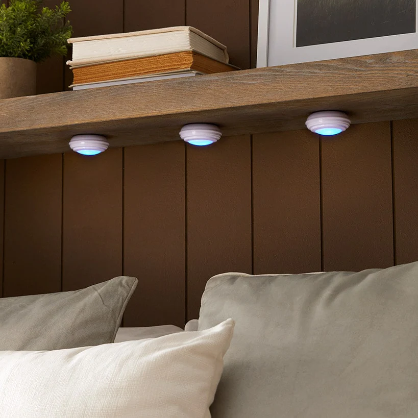Wireless LED Color-Changing Puck Lights With Remote Set of 3 - Image 3