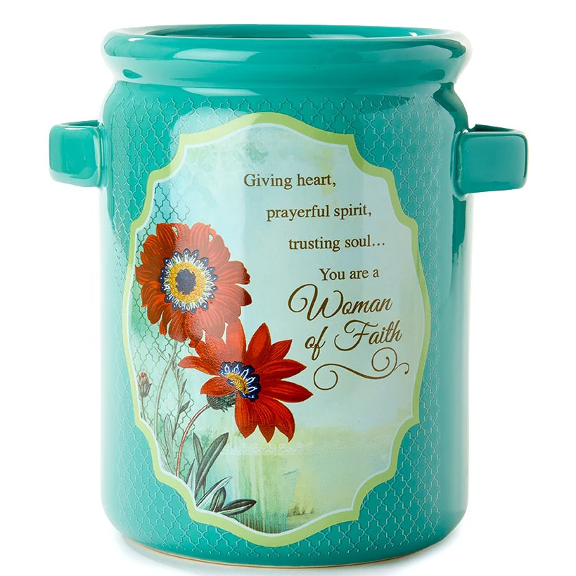 Woman of Faith Religious Kitchen Gifts - Utensil Crock or Cutting Board - Image 3