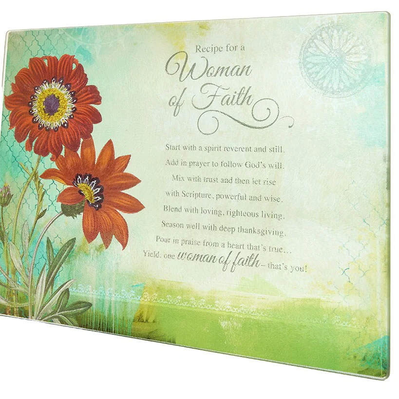 Woman of Faith Religious Kitchen Gifts - Utensil Crock or Cutting Board - Image 4