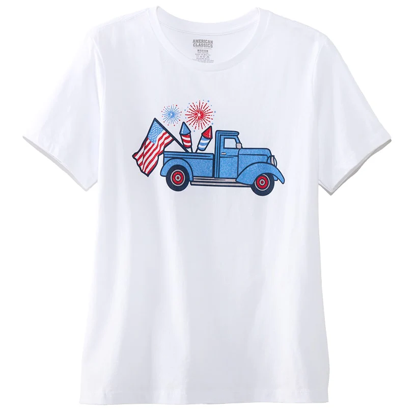 Women's Americana Short Sleeve Graphic T-Shirt - Image 2
