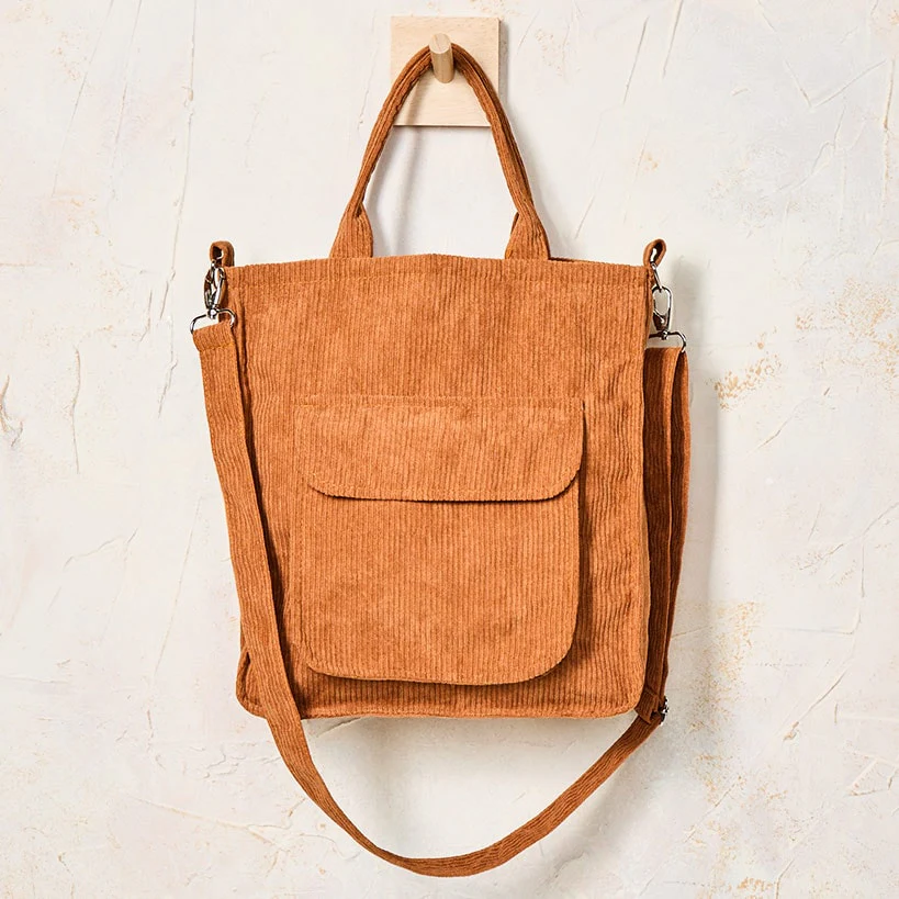 Women's Corduroy Crossbody Purse - Image 2