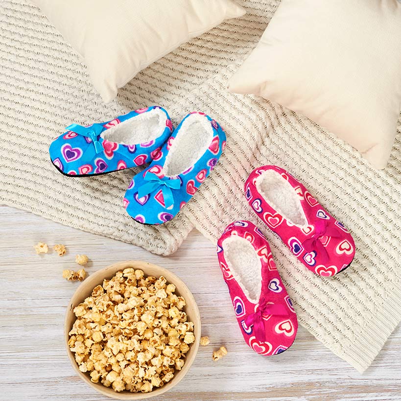 Women's Cozy Pull-On Slipper Socks with Grippers - Set of 2 - Image 4