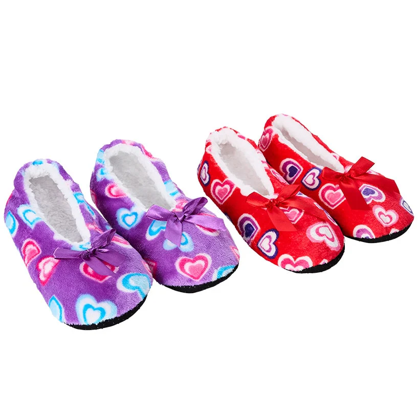 Women's Cozy Pull-On Slipper Socks with Grippers - Set of 2 - Image 5