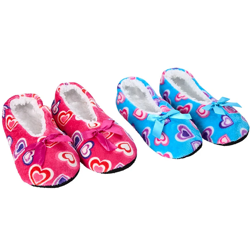 Women's Cozy Pull-On Slipper Socks with Grippers - Set of 2 - Image 6