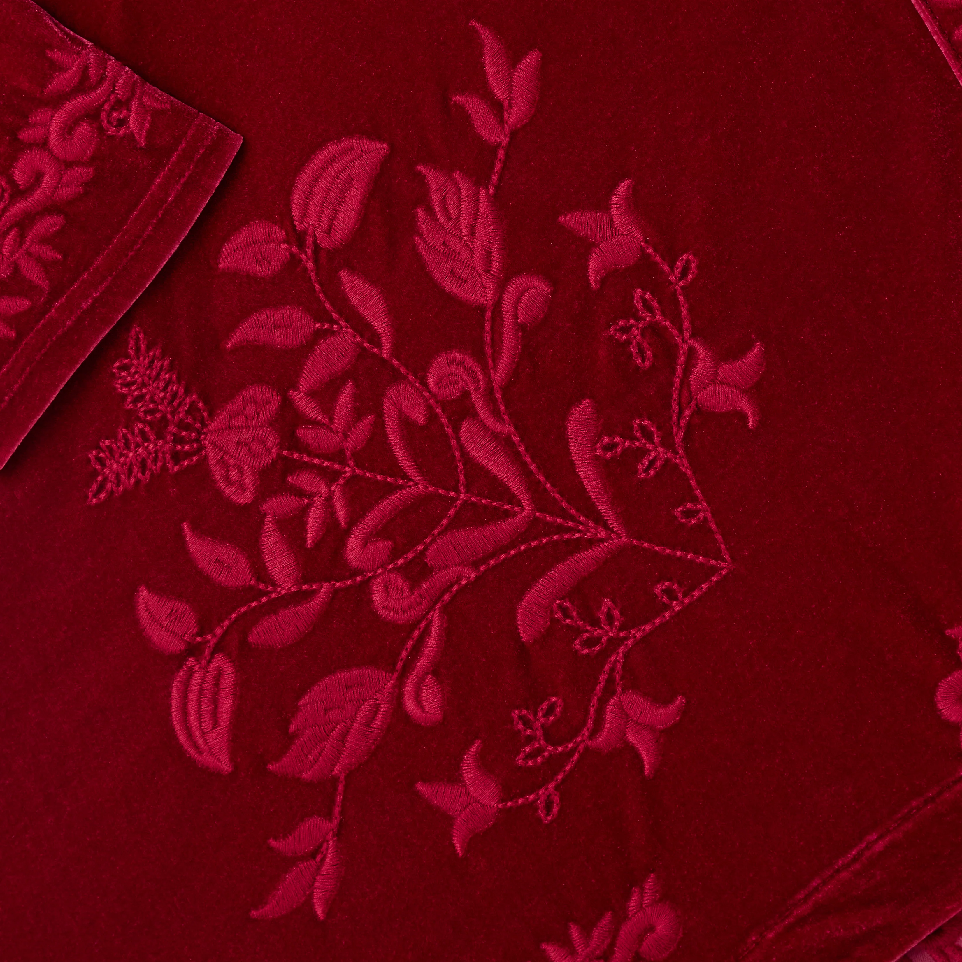 Women's Embroidered Velvet Open Front Cardigan - Image 7