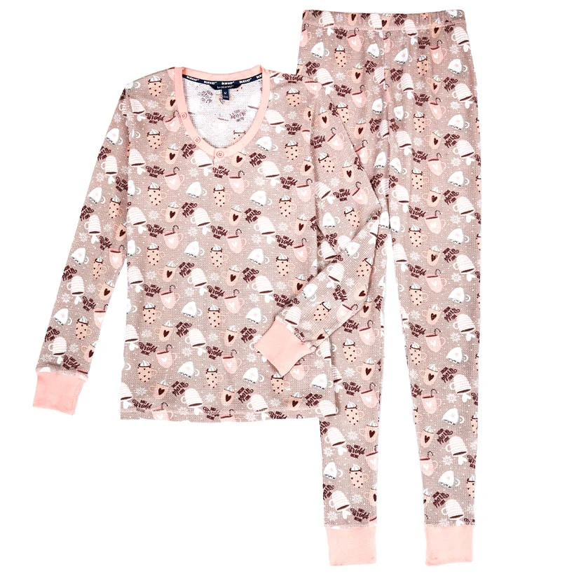 Women's Isotoner Waffle Knit Thermal Sets - Image 5