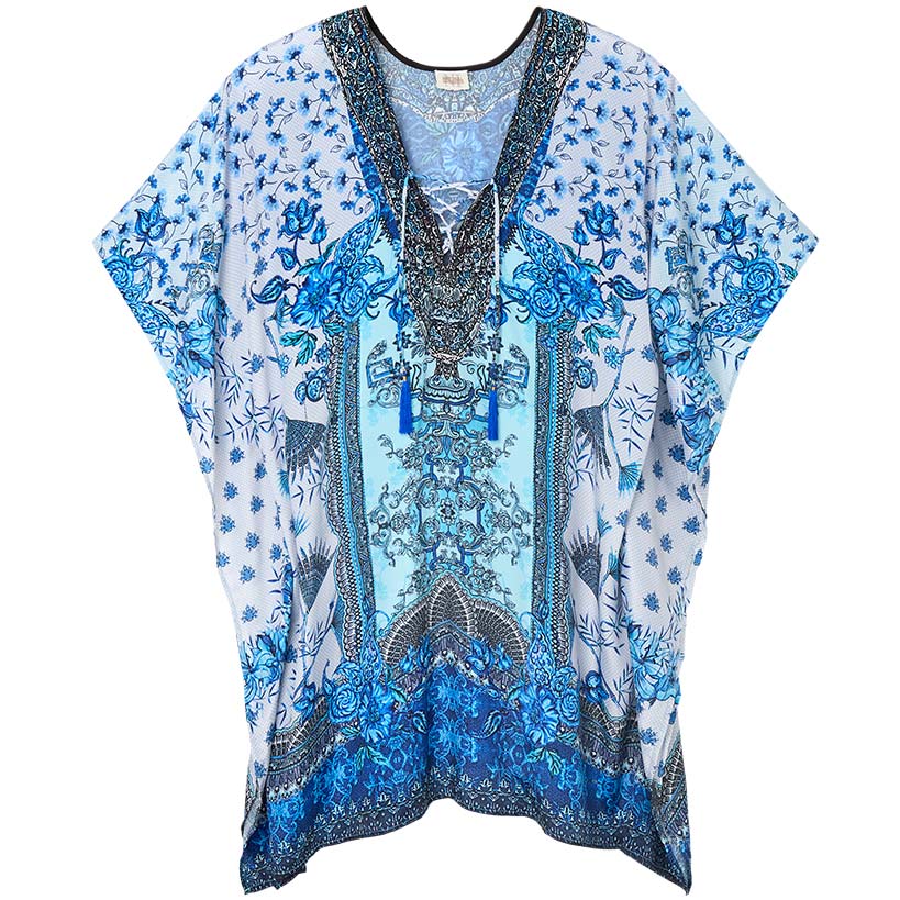 Women's Lace-Up Swimsuit Cover-Up Kaftan - Image 4