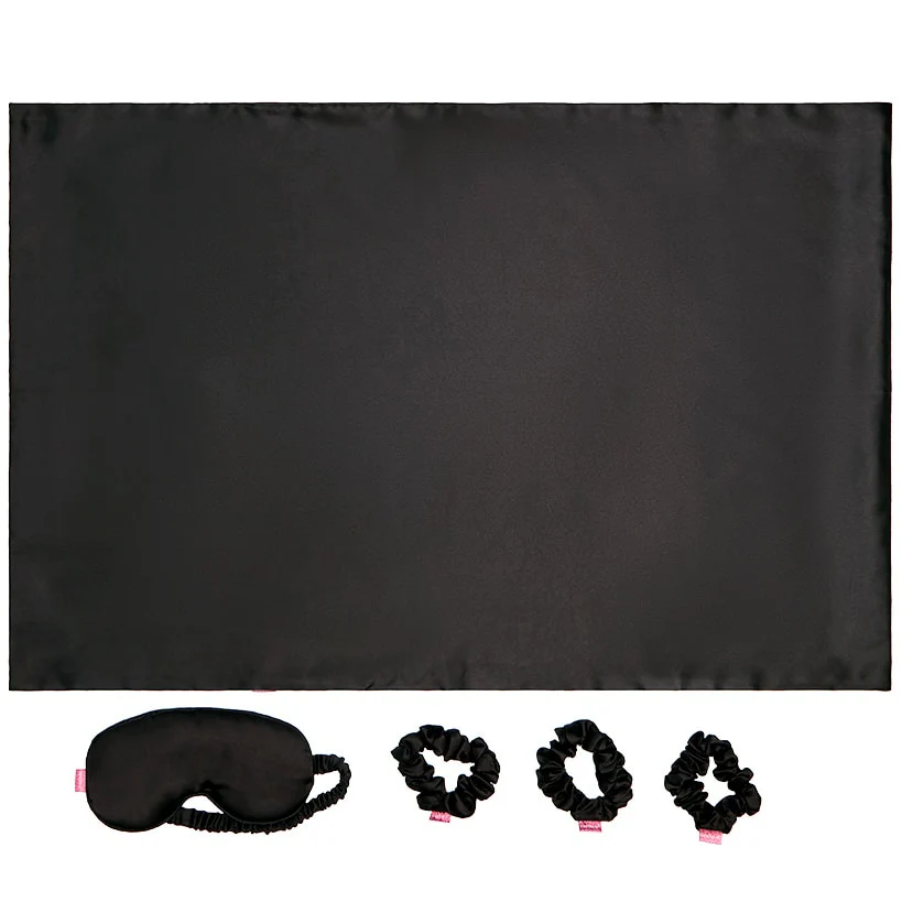Women's Satin Sleep Gift Set - Pillowcase, Hair Ties, and Eye Mask - Image 11