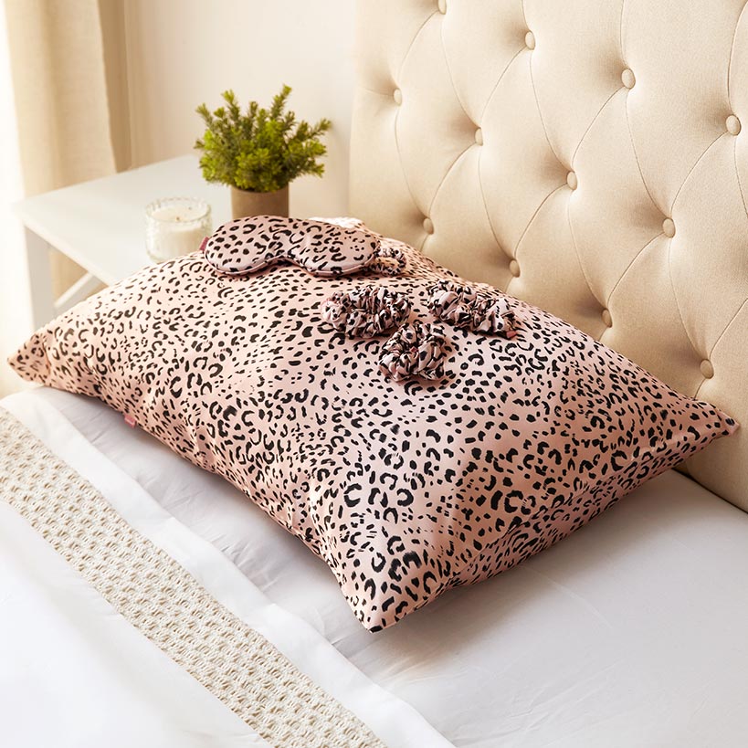 Women's Satin Sleep Gift Set - Pillowcase, Hair Ties, and Eye Mask - Image 3