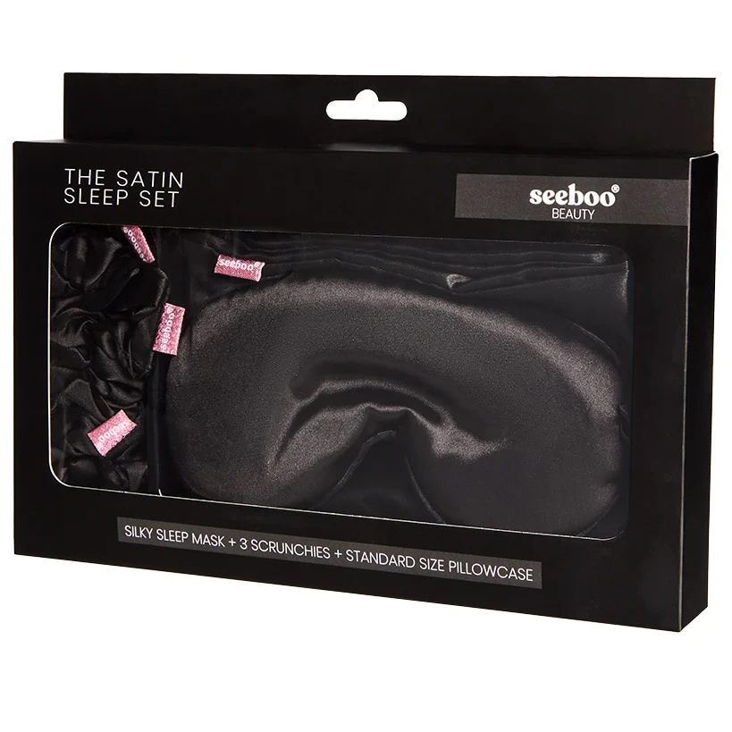 Women's Satin Sleep Gift Set - Pillowcase, Hair Ties, and Eye Mask - Image 7