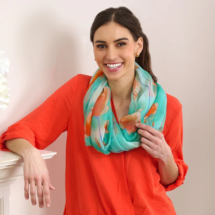Women's Sheer and Lightweight Chiffon Scarf - Image 5