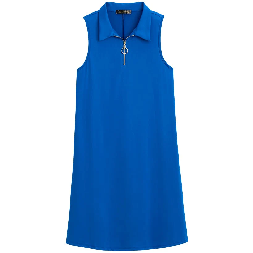 Women's Sleeveless Dress with O-Ring Zip - Image 4