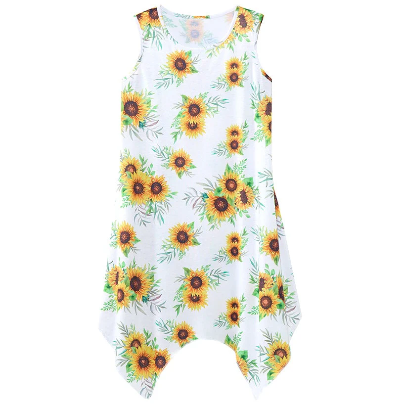 Women's Sleeveless Tank Swing Dress - Butterfly or Sunflower - Image 5