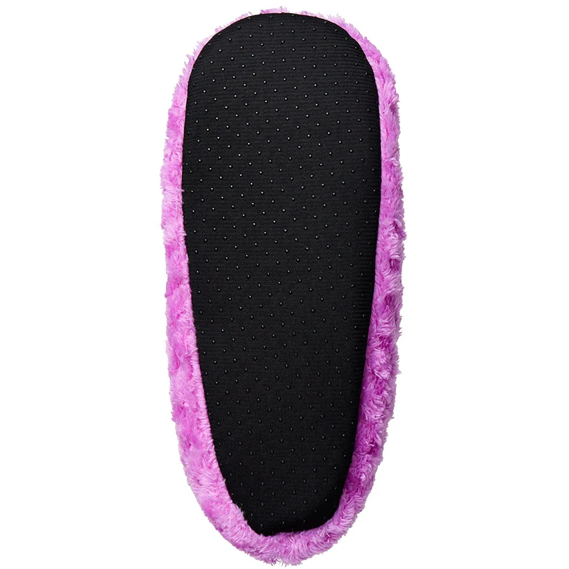 Women's Snuggly Pull-On Slipper Socks with Grippers - Lavender Small - Image 2